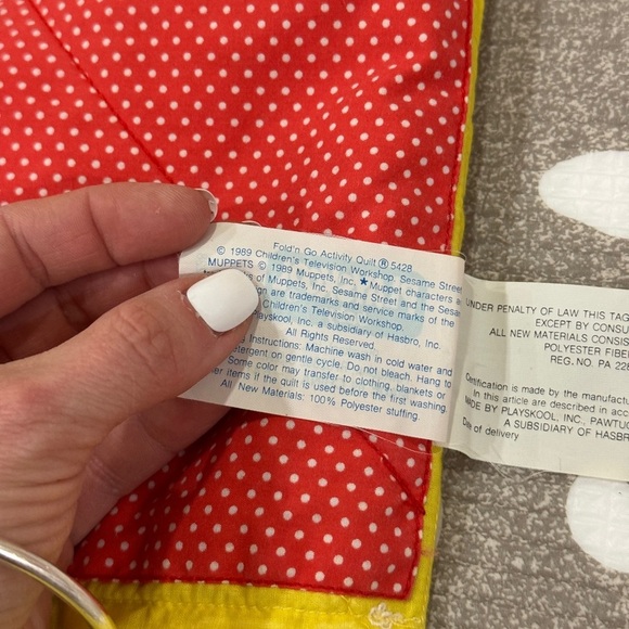 Vintage 1989 playskool sesame street activity mat tummytime baby cookie monster - Picture 10 of 10